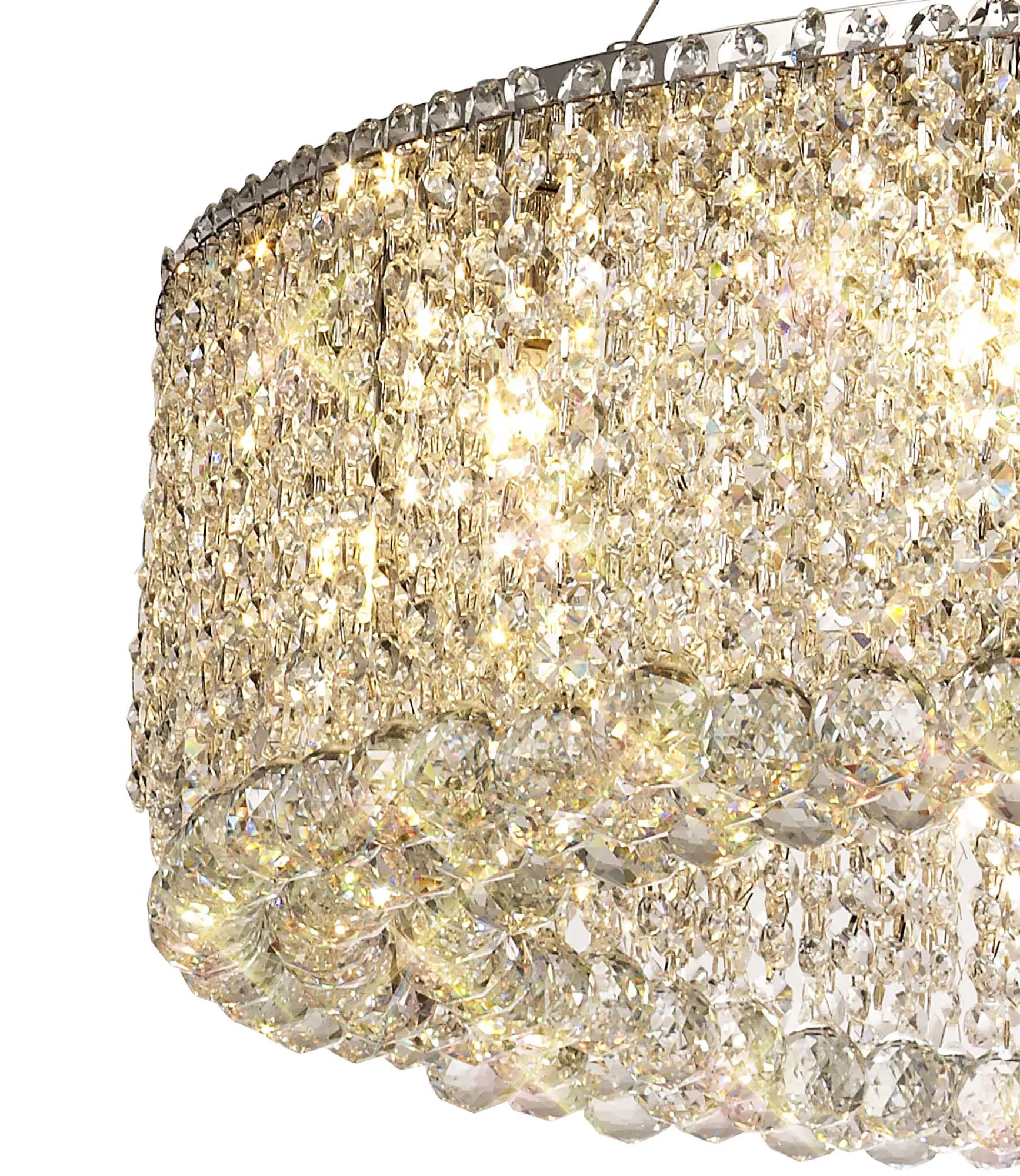 Empire Crystal Pendant Chandelier 12 Light (18.9kg) Polished Chrome IL31731  Diyas Empire